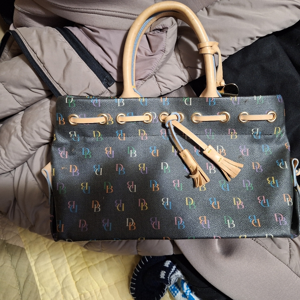 Dooney & Bourke Black Tassel Tote Satchel